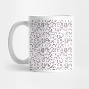 Mini Animals Pattern Purple Mug